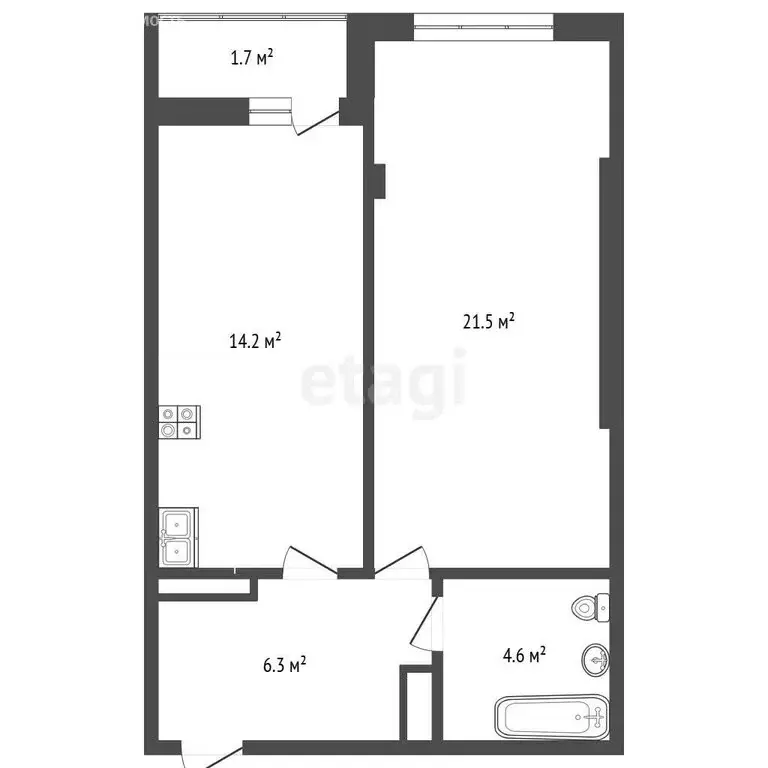 1-комнатная квартира: Севастополь, Античный проспект, 26к3 (43.8 м) - Фото 1