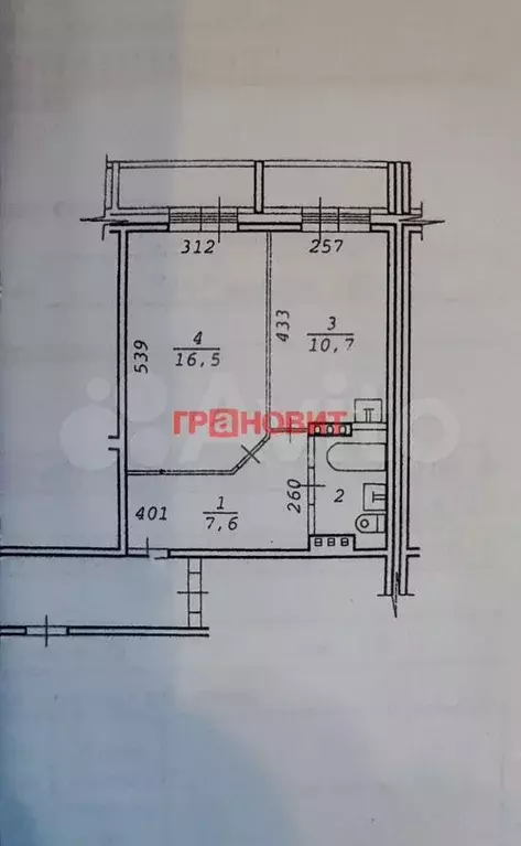 1-к. квартира, 38,8 м, 2/10 эт. - Фото 0