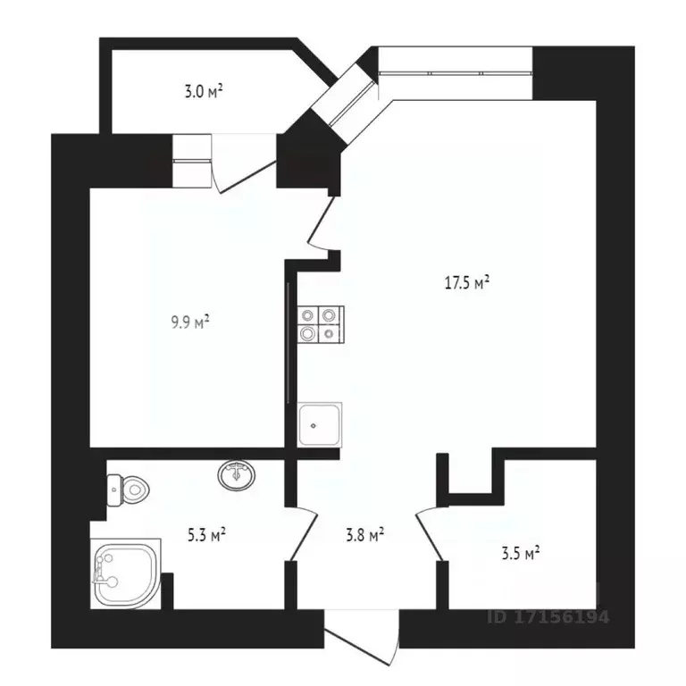 1-к кв. Тюменская область, Тюмень ул. Мельникайте, 144А (43.0 м) - Фото 1