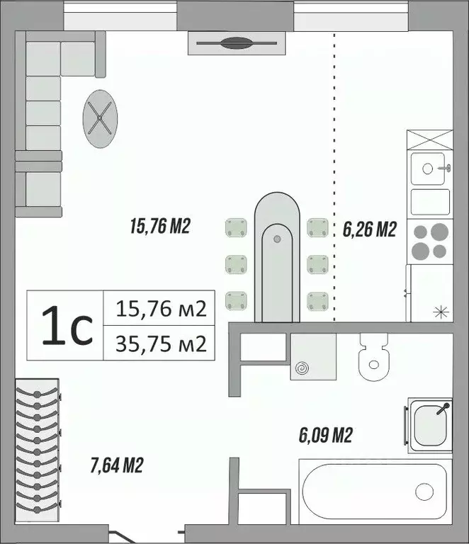 1-к кв. Оренбургская область, Оренбург ул. Яицкая, 11 (36.45 м) - Фото 0