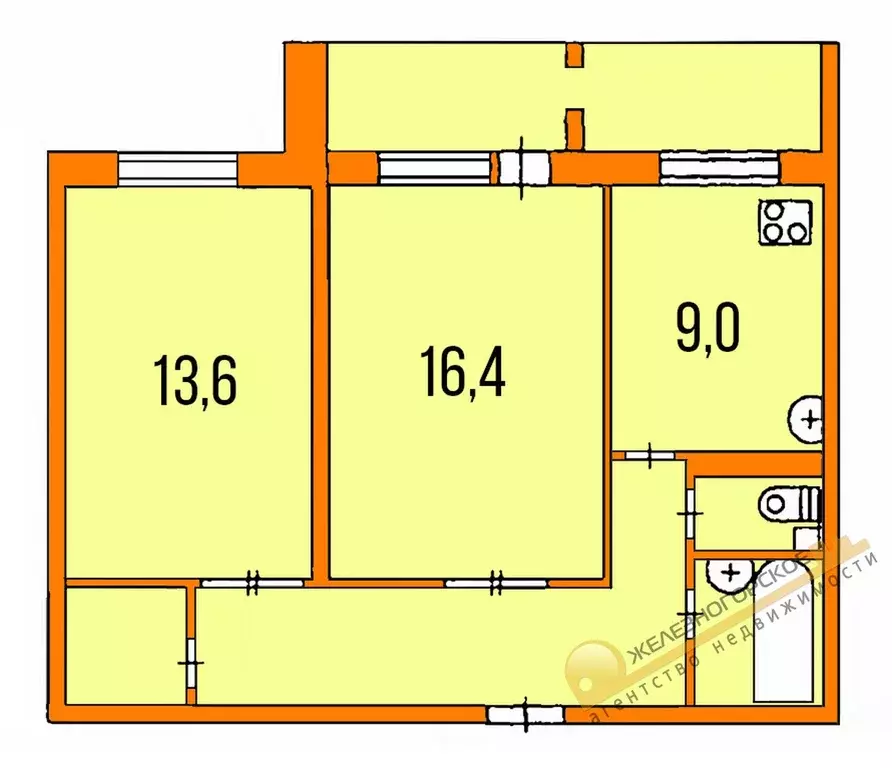 Продаётся 2-к квартира, 55.6 м - Фото 1