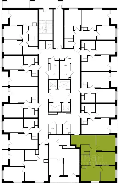 3-к кв. Тульская область, Тула ул. Академика Насоновой (70.95 м) - Фото 2