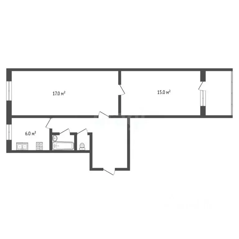 2-к кв. Крым, Симферополь ул. Кечкеметская (49.0 м) - Фото 1