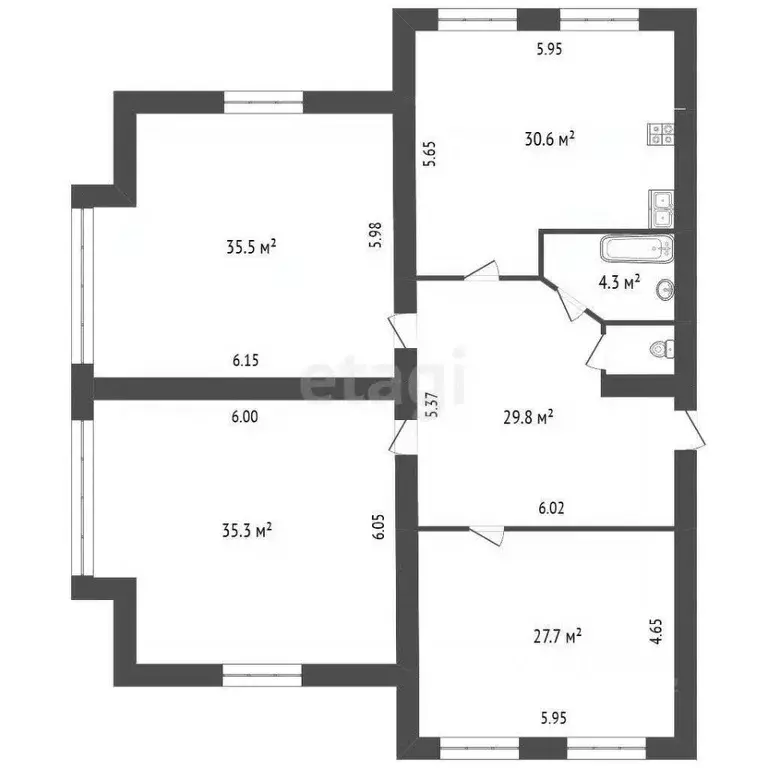 3-к кв. Ставропольский край, Кисловодск ул. Жуковского (164.6 м) - Фото 2