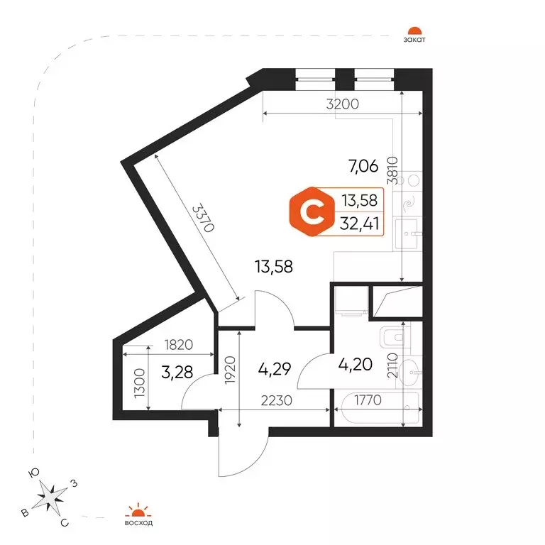 Квартира-студия: посёлок городского типа Некрасовский, Заводская ... - Фото 1