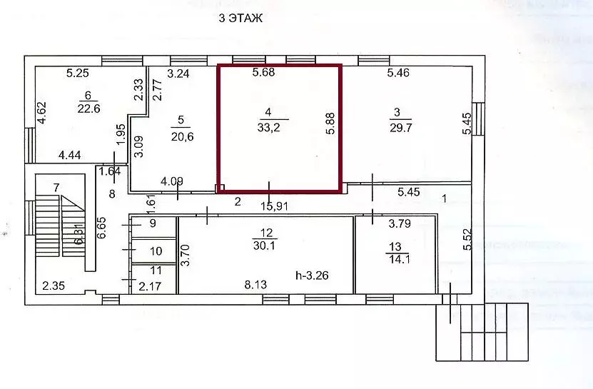 Офис (33.2 м) - Фото 1