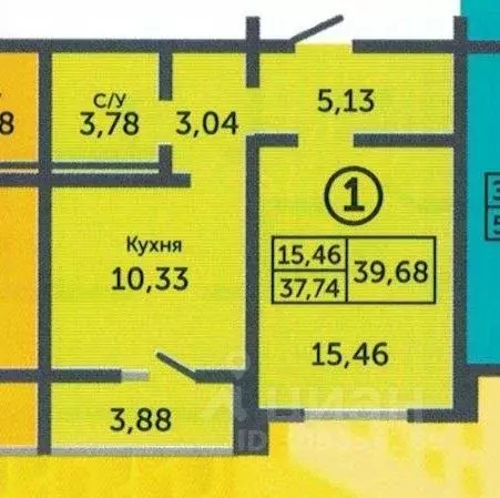 1-к кв. Оренбургская область, Оренбург ул. Автомобилистов, 2Д (39.68 ... - Фото 0