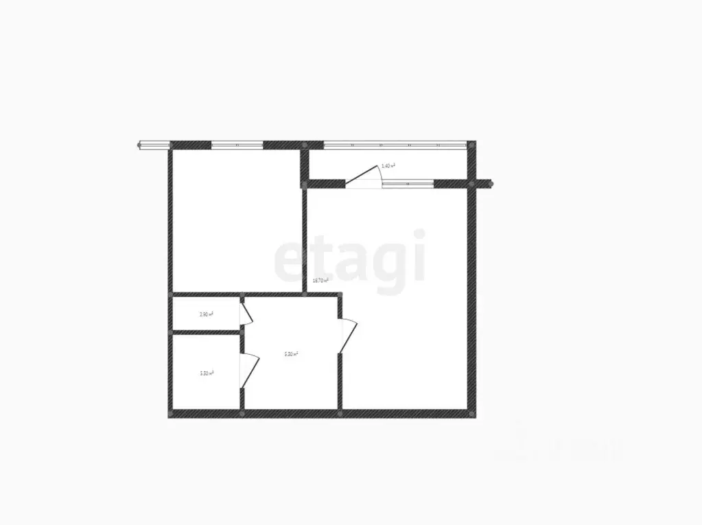 1-к кв. Татарстан, с. Пестрецы ул. Осиновская, 7 (38.4 м) - Фото 1