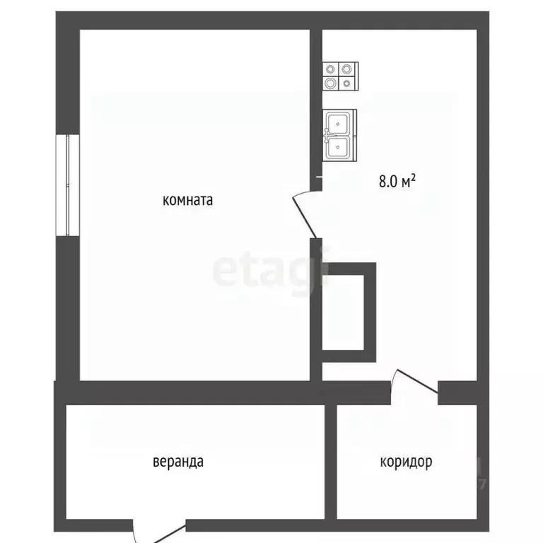 1-к кв. Крым, Алушта ул. Карла Маркса (32.8 м) - Фото 1