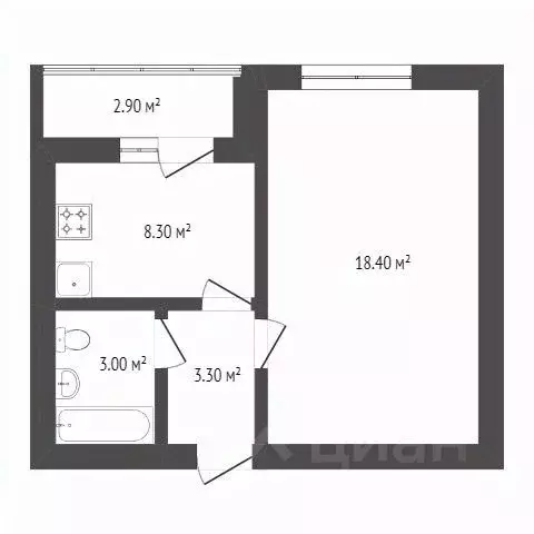 2-к кв. Саратовская область, Саратов Высокая ул., 22 (43.0 м) - Фото 1