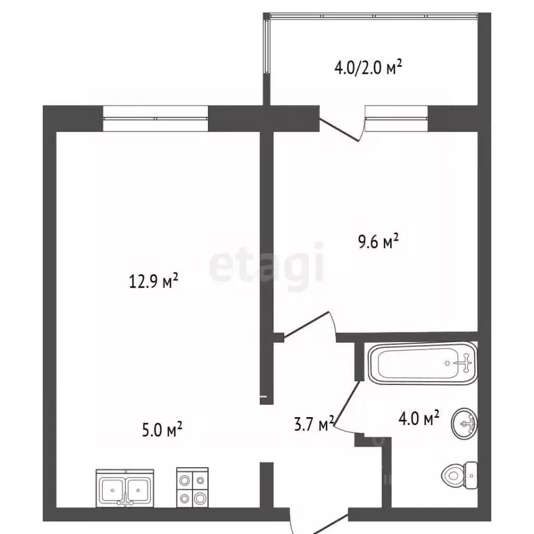 2-к кв. Алтайский край, Барнаул ул. Чернышевского, 189к4 (36.7 м) - Фото 2