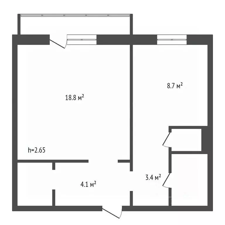 1-к кв. Красноярский край, Красноярск Взлетка мкр, ул. Батурина, 19 ... - Фото 2