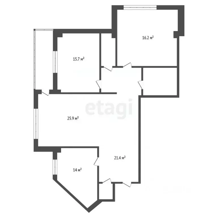 4-к кв. Красноярский край, Красноярск ул. Авиаторов, 41 (102.4 м) - Фото 2