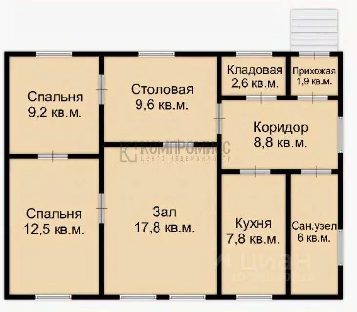 Дом, 76.2 м - Фото 1