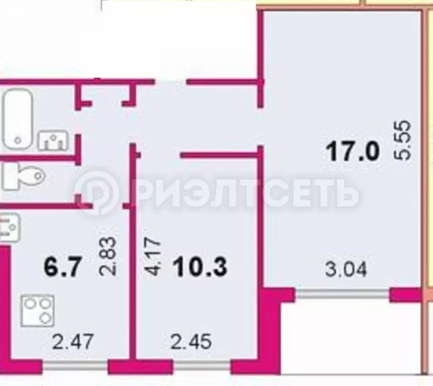 2-комнатная квартира: Мурманск, улица Капитана Маклакова, 21 (43 м) - Фото 2