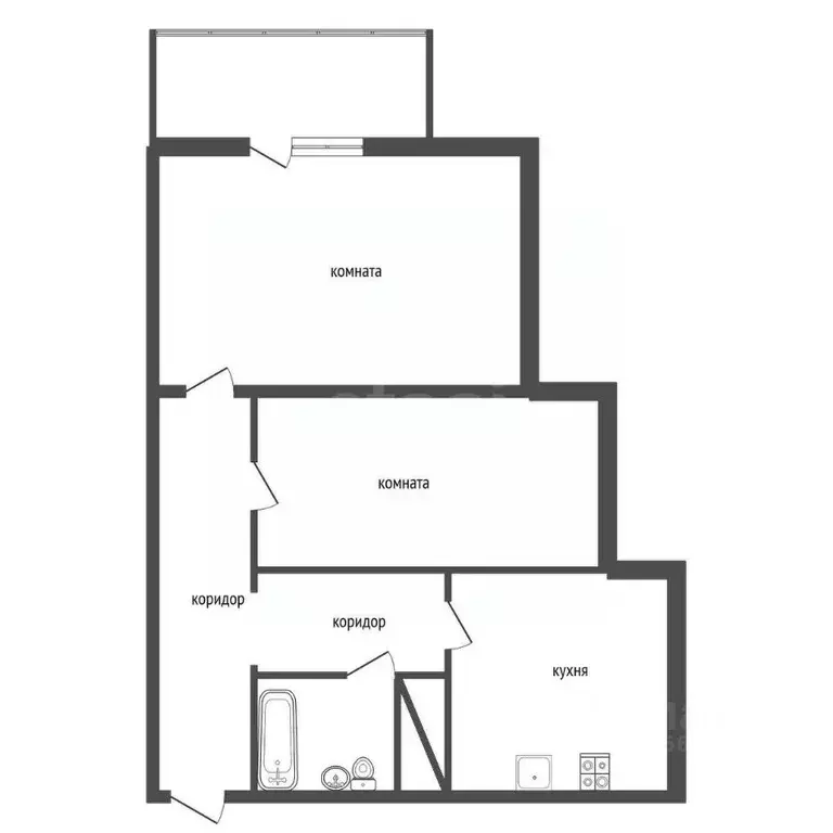 2-к кв. Воронежская область, Воронеж бул. Олимпийский, 14 (65.0 м) - Фото 1