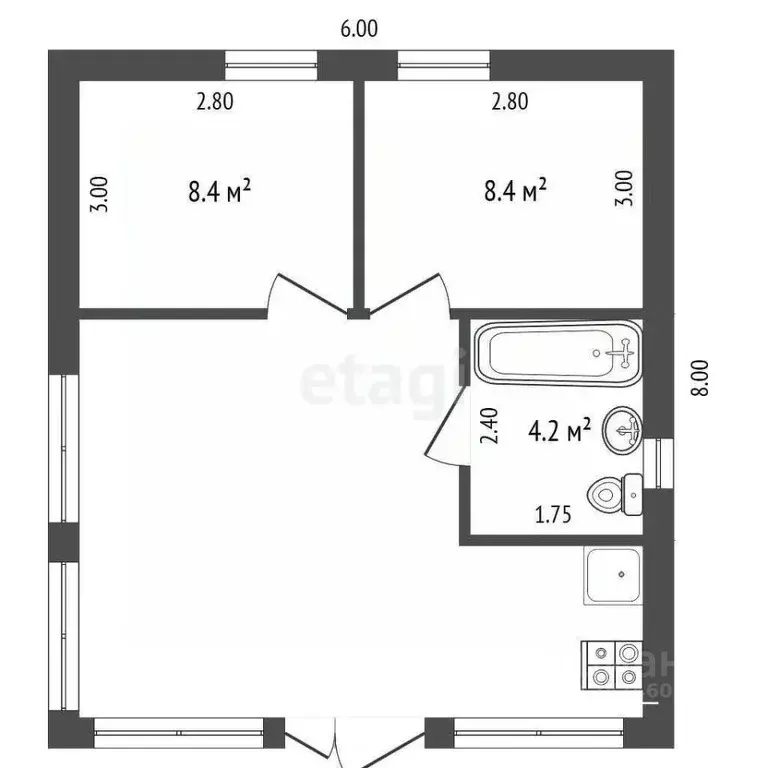 Дом в Крым, Сакский район, Молочненское с/пос, с. Витино ул. Степная, ... - Фото 1