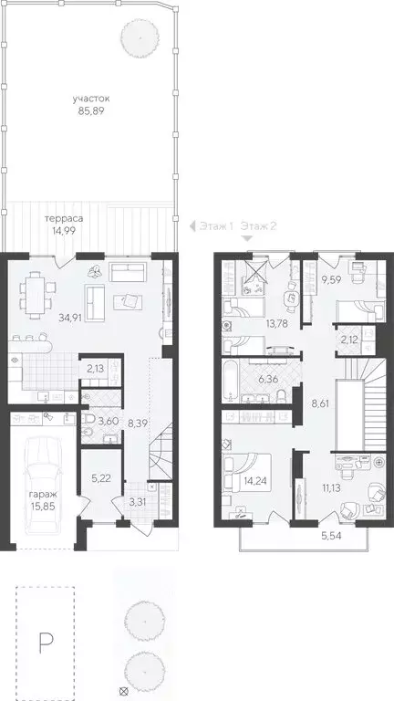 4-комнатная квартира: Тюмень, улица Фармана Салманова, 7к1 (144.78 м) - Фото 1