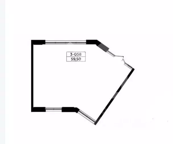 Торговая площадь в Москва № 160 кв-л, 1Вк4 (60 м) - Фото 1