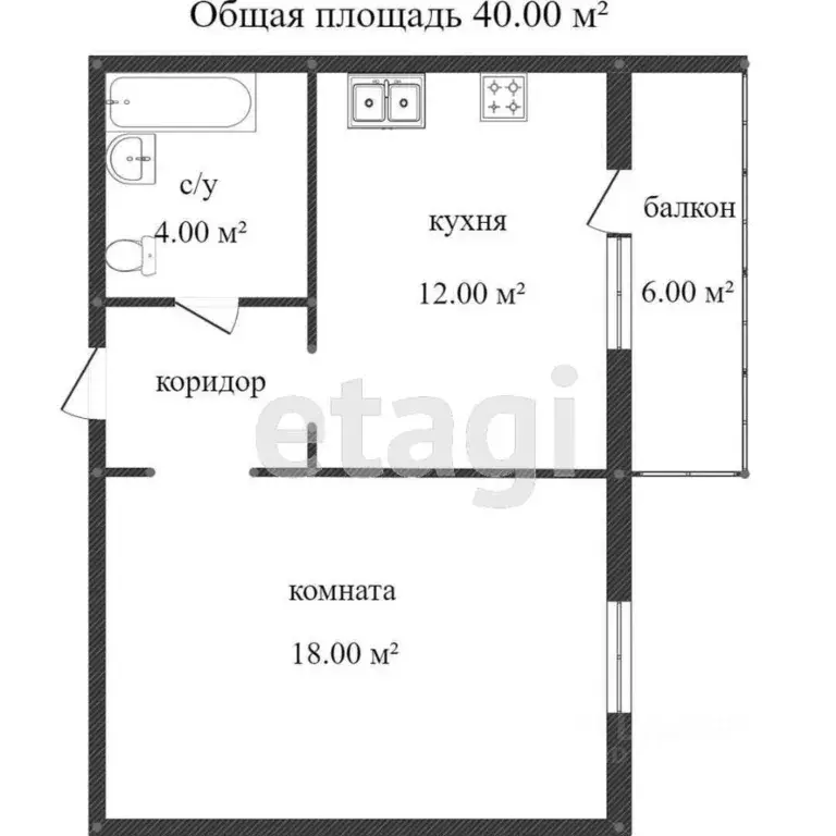 1-к кв. Костромская область, Кострома пос. Васильевское, 8 (37.2 м) - Фото 1