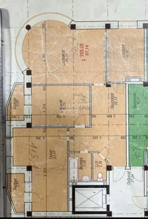 3-к кв. Дагестан, Дербент ул. Сальмана, 85В (120.0 м) - Фото 2