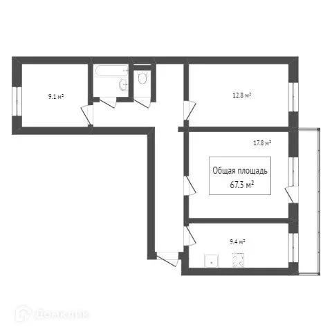 Продаётся 3-к квартира, 67.5 м - Фото 1