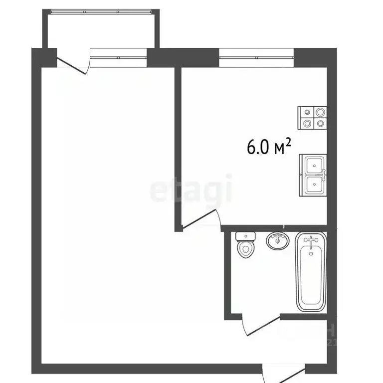 1-к кв. Удмуртия, Ижевск ул. Лихвинцева, 52 (32.5 м) - Фото 2