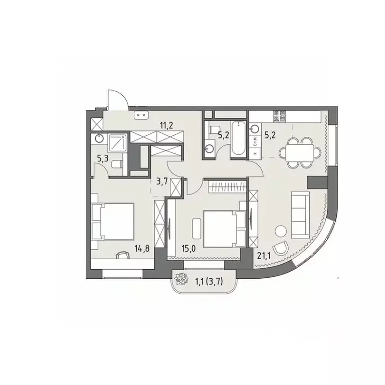 3-к кв. Москва Родина Парк жилой комплекс, к5 (82.5 м) - Фото 0