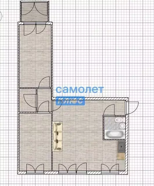 3-к кв. Алтайский край, Бийск ул. Феликса Дзержинского, 2 (59.0 м) - Фото 1