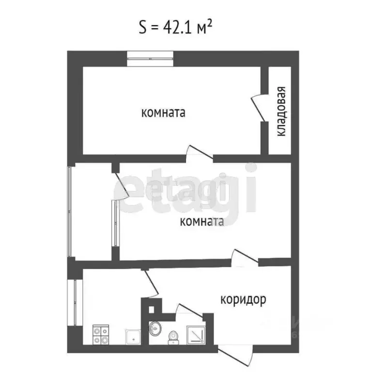2-к кв. Севастополь ул. Новикова, 31 (42.1 м) - Фото 2