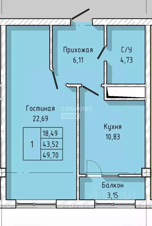 1-к кв. Кабардино-Балкария, Нальчик ул. Кирова, 331 (50.0 м) - Фото 2