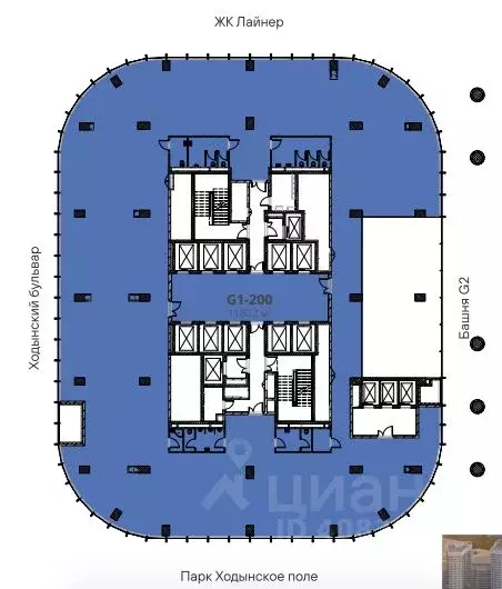 Офис в Москва Ходынский бул., 6с2 (1180 м) - Фото 0