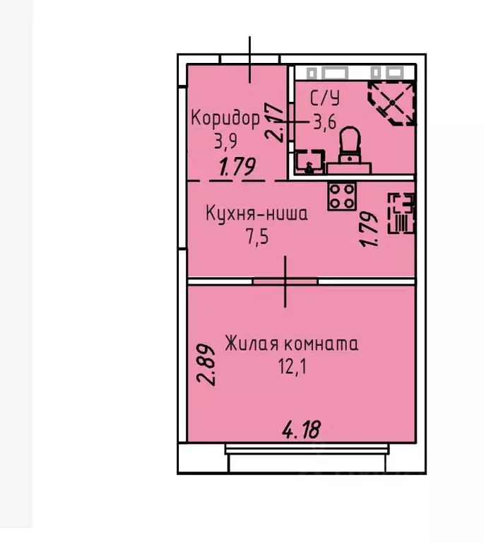 1-к кв. Иркутская область, Иркутск Култукская ул., 16 (27.1 м) - Фото 1