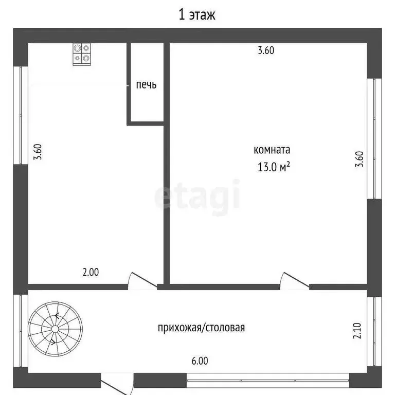 Дом в Копейск, СНТ Дзержинец (27 м) - Фото 1