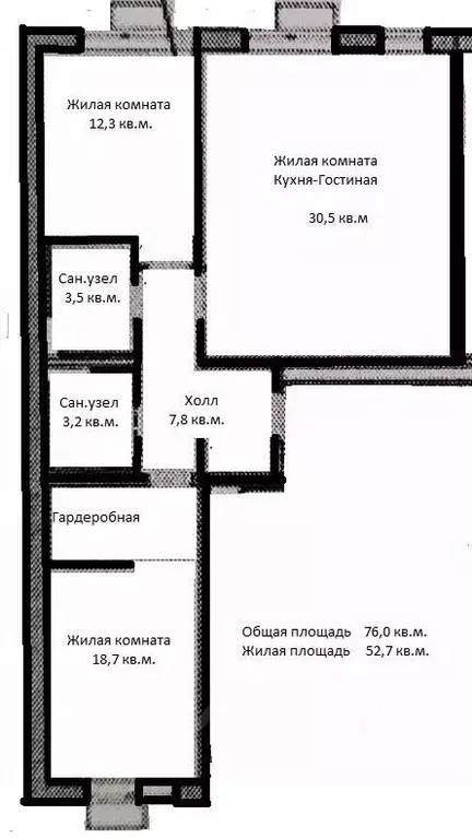 3-к кв. Москва Люблинская ул., 78к2 (76.0 м) - Фото 1