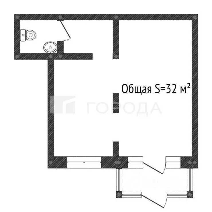 1-к кв. Алтайский край, Барнаул Молодежная ул., 16 (32.0 м) - Фото 2
