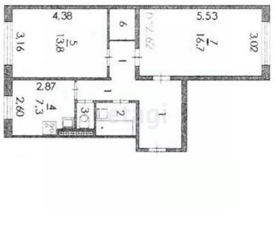 2-к кв. Ямало-Ненецкий АО, Муравленко ул. Ленина, 113 (53.4 м) - Фото 2