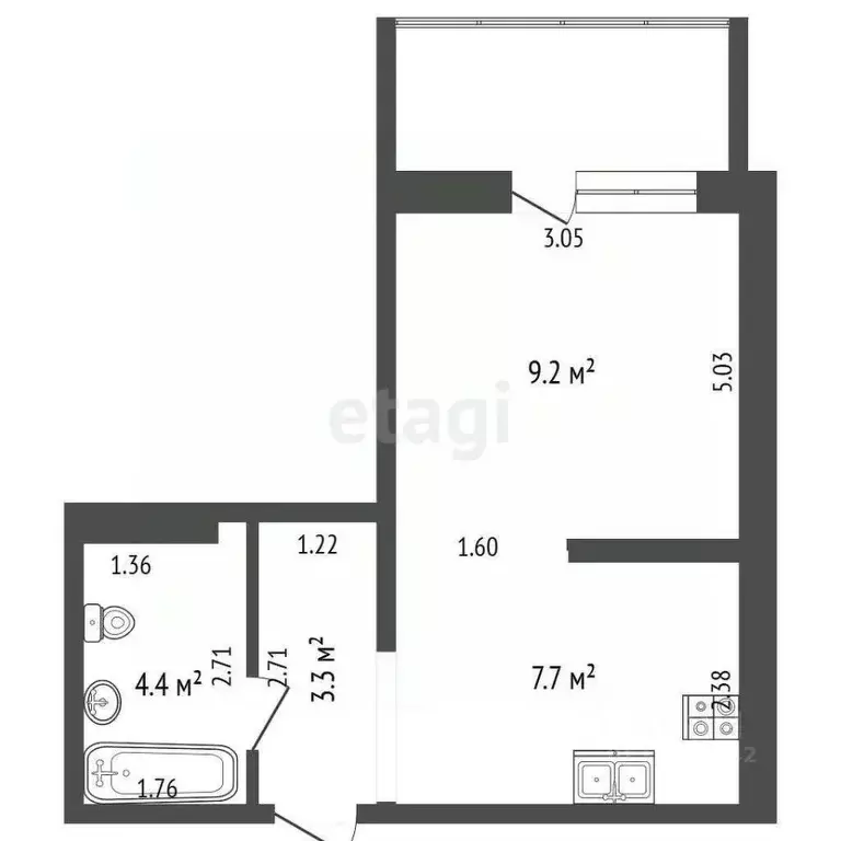 Студия Кемеровская область, Кемерово бул. Строителей, 67А (24.5 м) - Фото 2