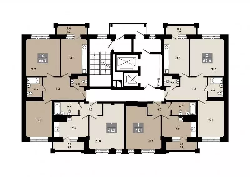 2-комнатная квартира: Омск, улица Б.Г. Шаронова, 21 (65 м) - Фото 0