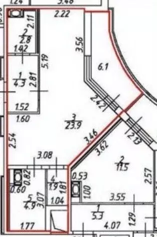1-к кв. Санкт-Петербург Петровский просп., 24к3 (38.0 м) - Фото 2