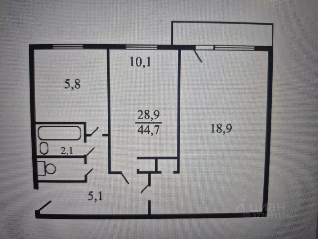 2-к кв. Москва Днепропетровская ул., 5К4 (48.0 м) - Фото 1