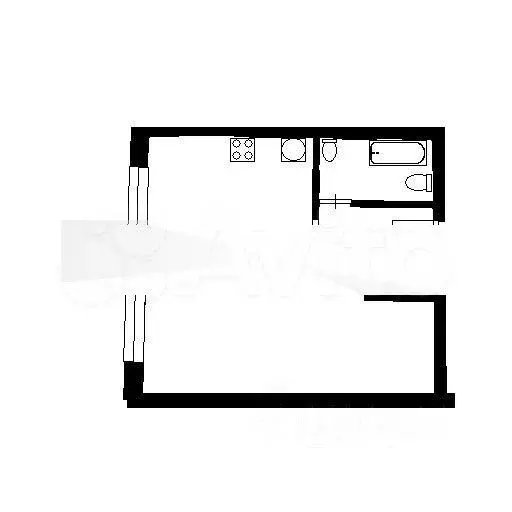 1-к. квартира, 40 м, 7/26 эт. - Фото 0