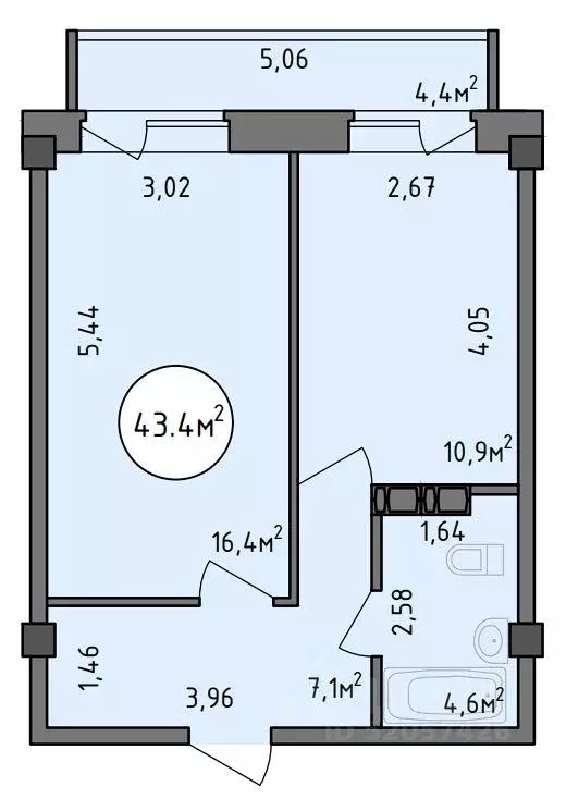 1-к кв. Хакасия, Абакан Советская ул., 123 (43.4 м) - Фото 1