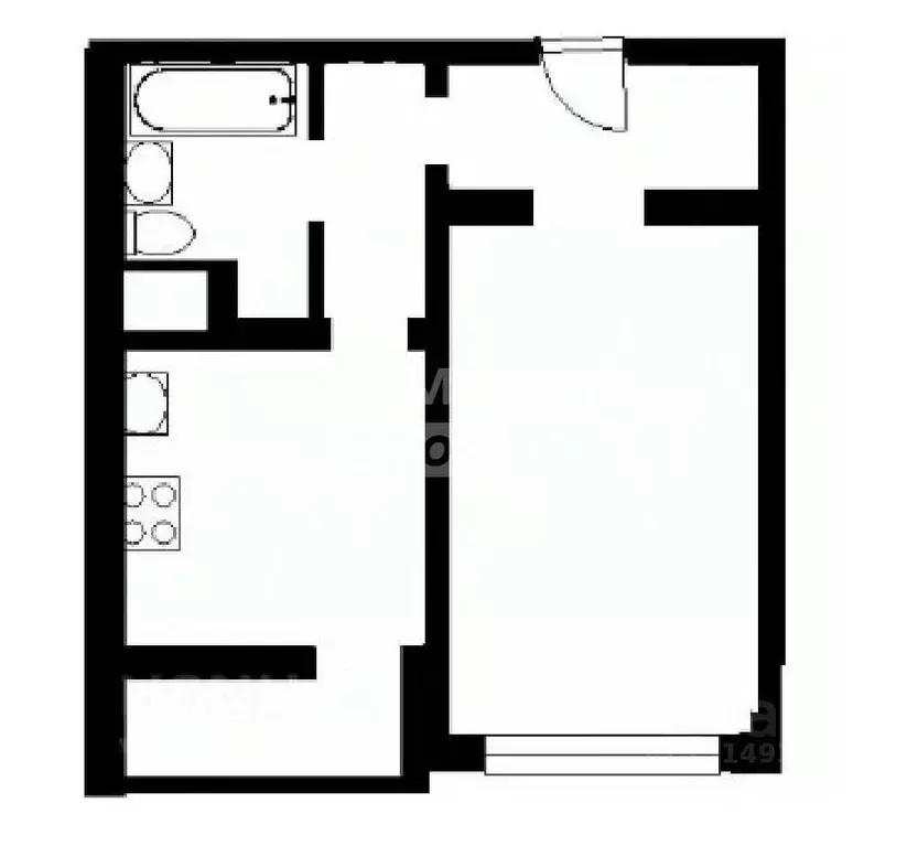 1-к кв. Санкт-Петербург ул. Архивная, 11к2 (37.6 м) - Фото 2