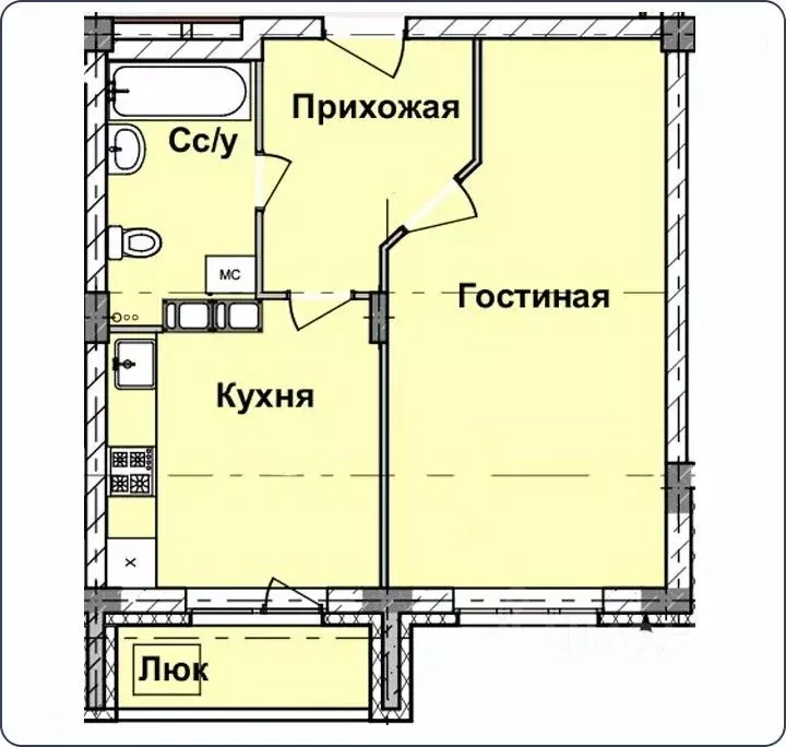 1-к кв. Нижегородская область, Нижний Новгород Деловая ул., 22 (47.2 ... - Фото 0