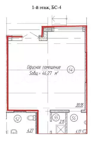 Офис, 46.27 м - Фото 0