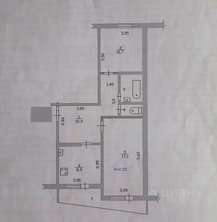 2-к кв. Приморский край, Лесозаводск ул. Будника, 115 (52.2 м) - Фото 0