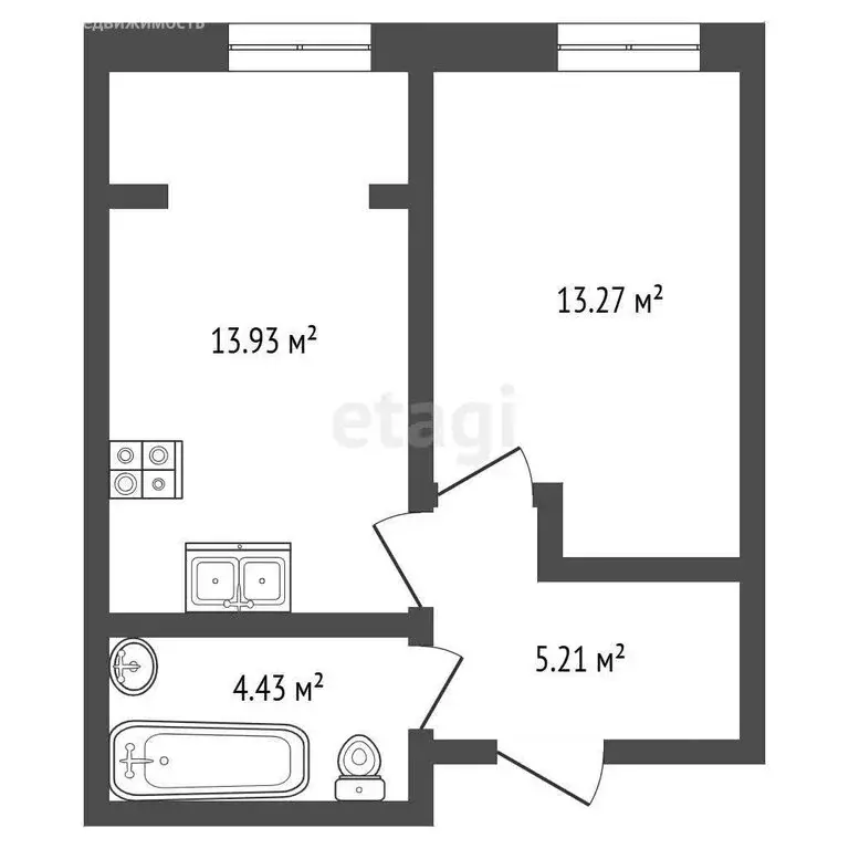 1-комнатная квартира: Ялуторовск, улица Свободы, 240 (36.8 м) - Фото 1
