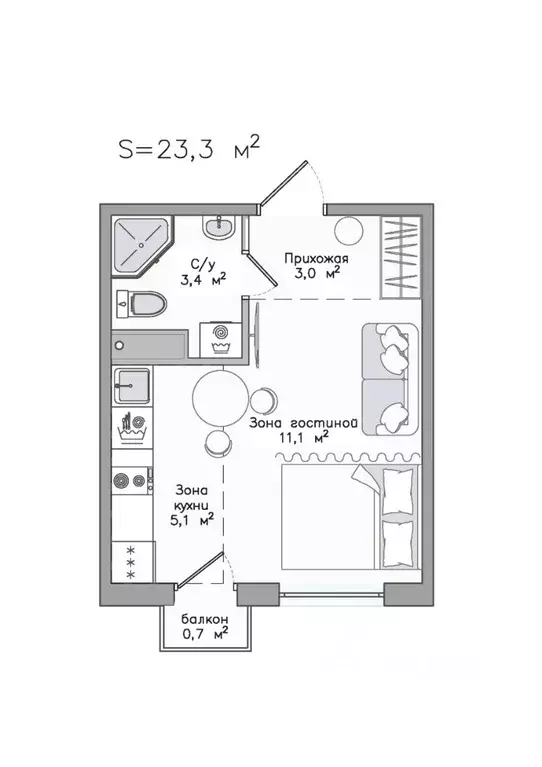 Студия Карелия, Сортавала  (23.3 м) - Фото 1