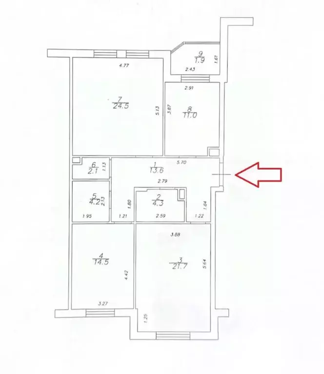 3-к кв. Татарстан, Казань ул. Лукина, 50А (95.9 м) - Фото 2